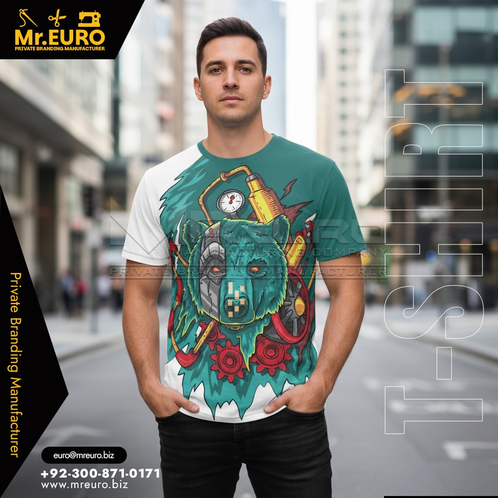 Green Skull Art Sublimation T-Shirt