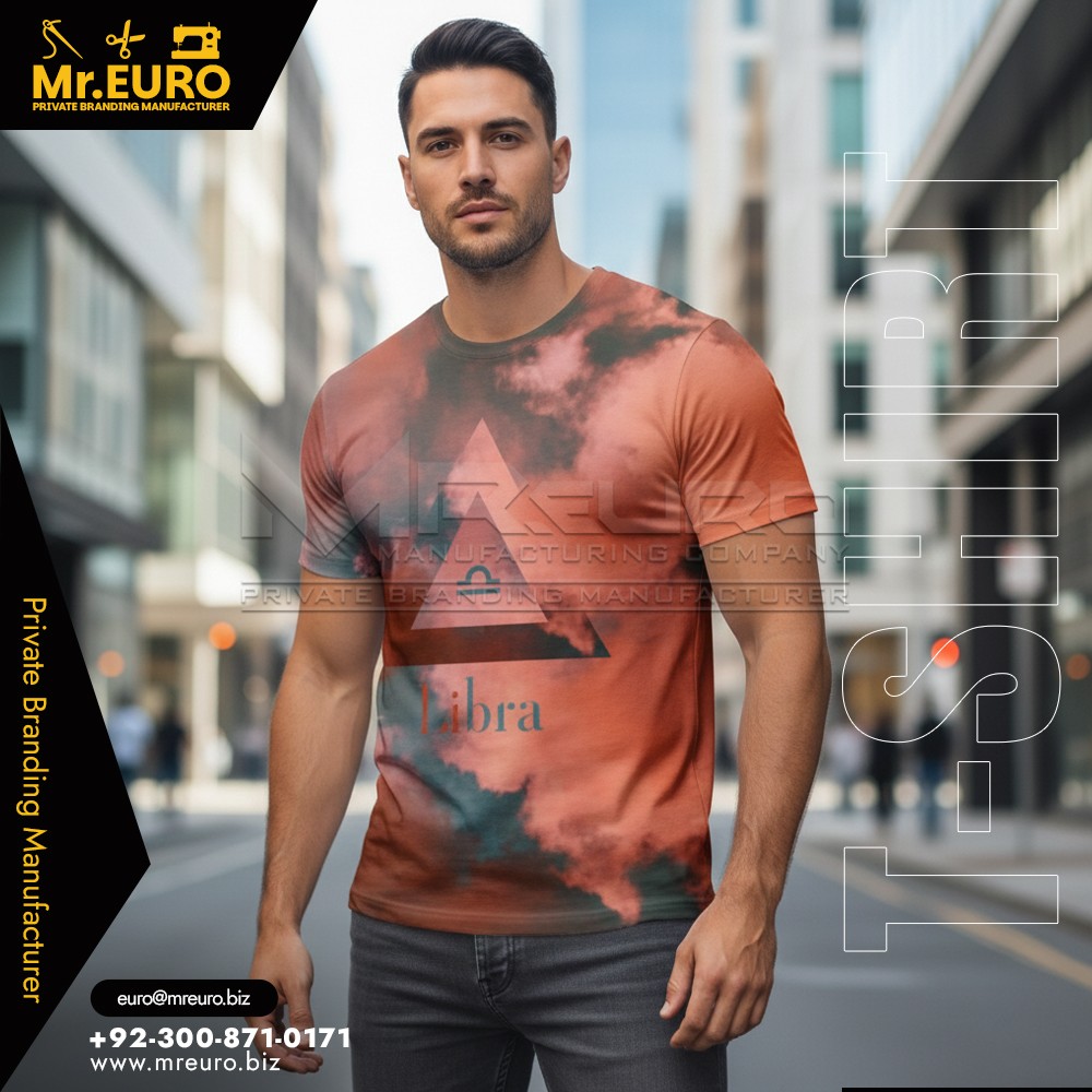 Brown Abstract Sublimation T-Shirt